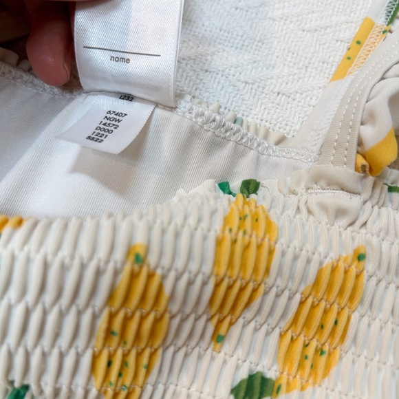 HANNA ANDERSSON Lemon smocked swim top tank peplum sz US 12 / 150cm - Picture 12 of 12